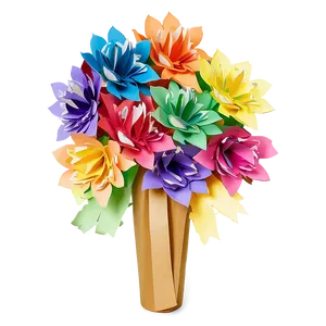 Colorful Paper Bouquet Png Vtu PNG Image