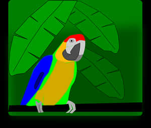 Colorful Parrot Illustration PNG image with transparent background