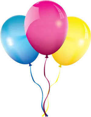 Colorful Party Balloons PNG Image