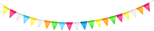 Colorful Party Bunting Banner PNG Image