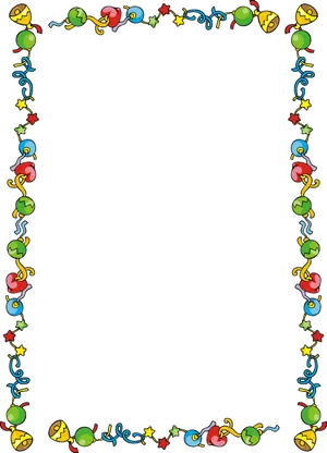 Colorful Party Page Border PNG Image