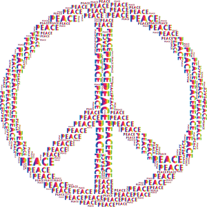 Spectrum Peace Sign Word Cloud No Background Clip Arts - Circle, HD Png Download PNG image with transparent background