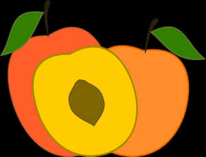 Colorful Peach Graphic PNG with transparent background