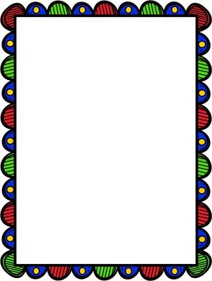 Colorful Peacock Feather Border Design PNG Image