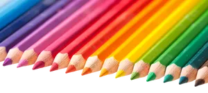 Colorful Pencil Tips Array PNG Image