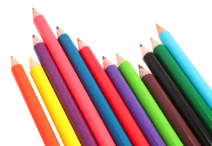 Colorful Pencils Arrangement PNG Image