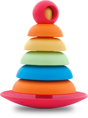 Colorful Plastic Rings Toy PNG Image