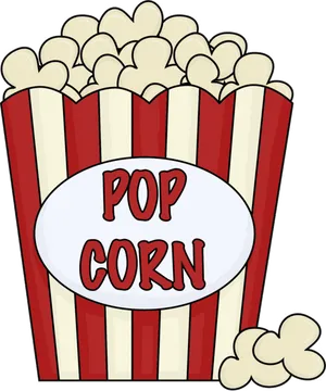 Colorful Popcorn Clipart PNG Image