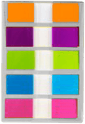 Colorful Post It Notes Array PNG image with transparent background