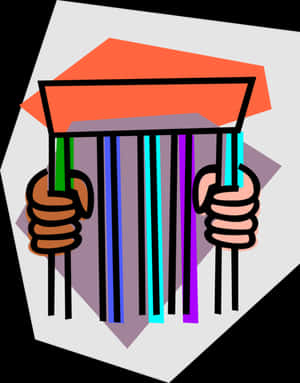 Vector Illustration Of Prison Cell With Incarcerated - Jail Cell Clip Art, HD Png Download PNG