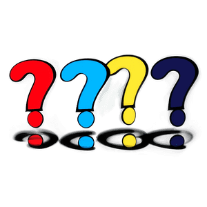 Colorful Question Mark Art PNG cia75 PNG image with transparent background