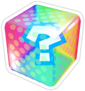 Colorful Question Mark Cube PNG Image