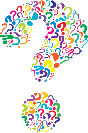 Colorful Question Marks Clipart PNG Image