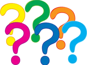 Colorful Question Marks PNG Image