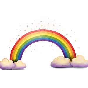 Colorful Rainbow And Clouds Png 06282024 PNG Image