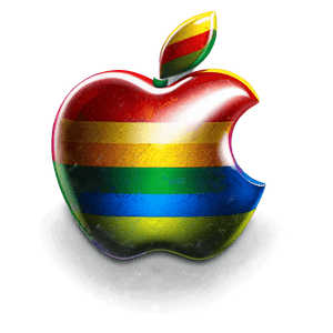 Colorful Rainbow Apple Logo PNG icn69 PNG with transparent background