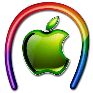 Colorful Rainbow Apple Logo PNG pls PNG with transparent background