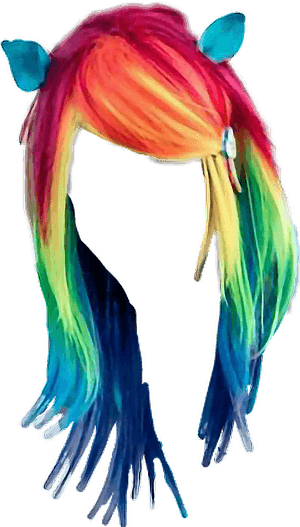 #peluca #arcoiris - Peluca Arcoiris Png, Transparent Png PNG image with transparent background