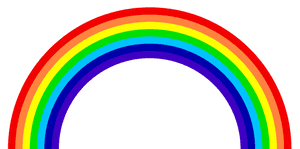 Colorful Rainbow Illustration PNG image with transparent background