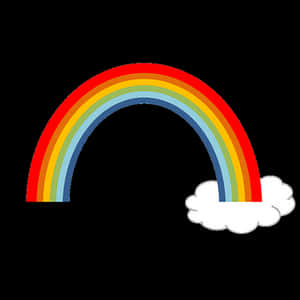 Colorful Rainbowand Cloud Graphic PNG image with transparent background