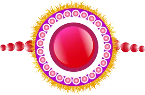 Colorful Rakhi Design PNG Image