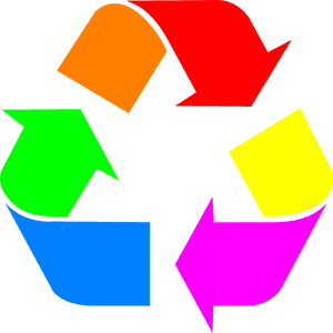 Square Clipart Rainbow - Large Recycle Symbol, HD Png Download PNG