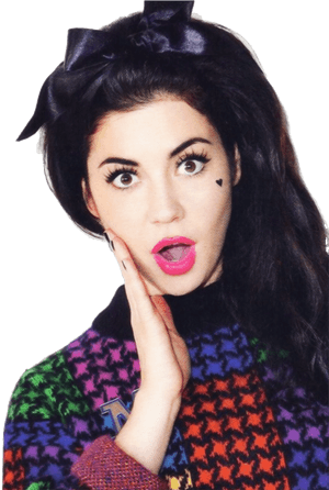 Marina - Marina And The Diamonds Heart On Her Cheek, HD Png Download PNG with transparent background