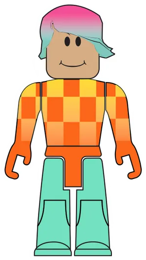 Colorful Roblox Avatar Sticker PNG Image