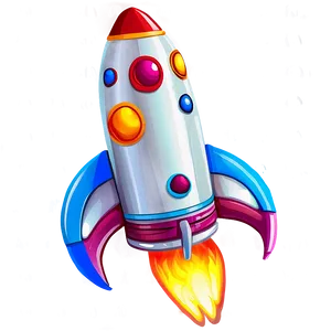 Colorful Rocketship Png Ryd PNG Image