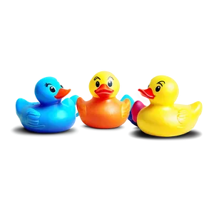 Colorful Rubber Duckies Png Thj PNG Image