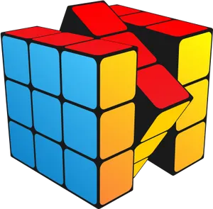 Colorful Rubiks Cube Illustration PNG Image