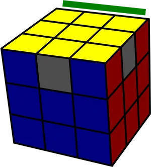 Colorful Rubiks Cube Illustration PNG Image