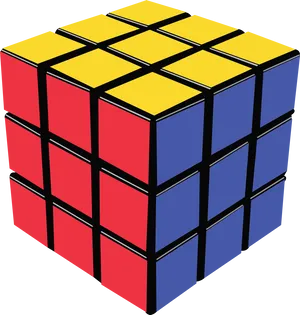 Colorful Rubiks Cube Illustration PNG Image