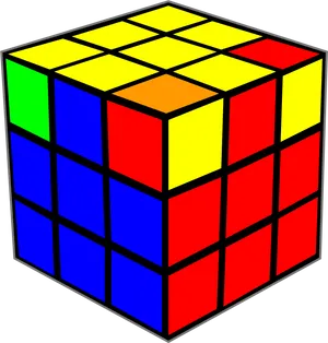 Colorful Rubiks Cube Illustration PNG Image