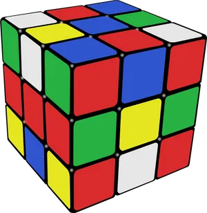 Colorful Rubiks Cube Unsolved PNG Image