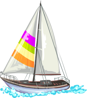 Sailing Ship Yacht Sailboat Illustration - Sailing Yacht Illustration, HD Png Download PNG with transparent background