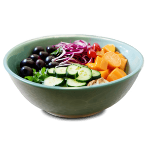 Colorful Salad Bowl Set PNG cni13 PNG with transparent background