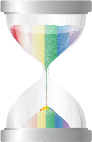 Hourglass Timer Rainbow Free Picture - Clipart Hourglass, HD Png Download PNG