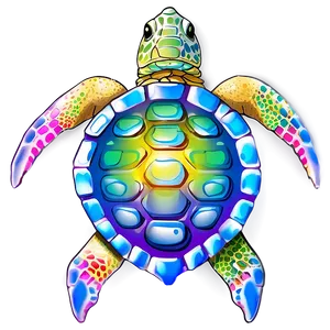 Colorful Sea Turtle Art Png 05242024 PNG Image