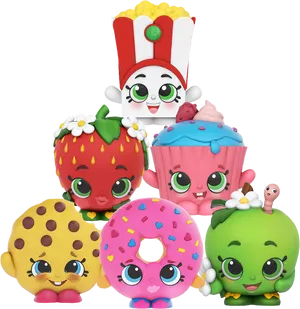 Colorful Shopkins Characters PNG Image