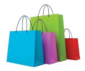 Colorful Shopping Bags PNG image with transparent background