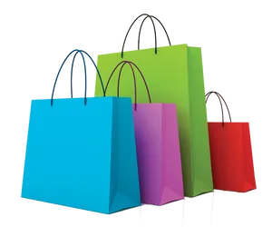 Colorful Shopping Bags PNG Image