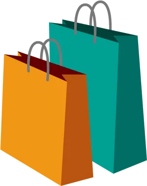 Colorful Shopping Bags Illustration PNG Image