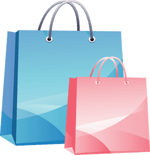 Colorful Shopping Bags Illustration PNG image with transparent background