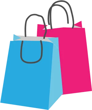 Colorful Shopping Bags Illustration PNG Image