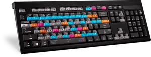 Colorful Shortcut Keys Keyboard PNG Image