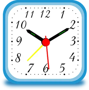 Colorful Simple Clock Face PNG Image