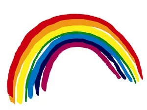 Colorful Simple Rainbow Illustration PNG Image