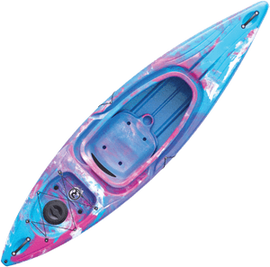 Colorful Single Kayak Top View PNG with transparent background
