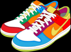 Colorful Nike Shoes PNG